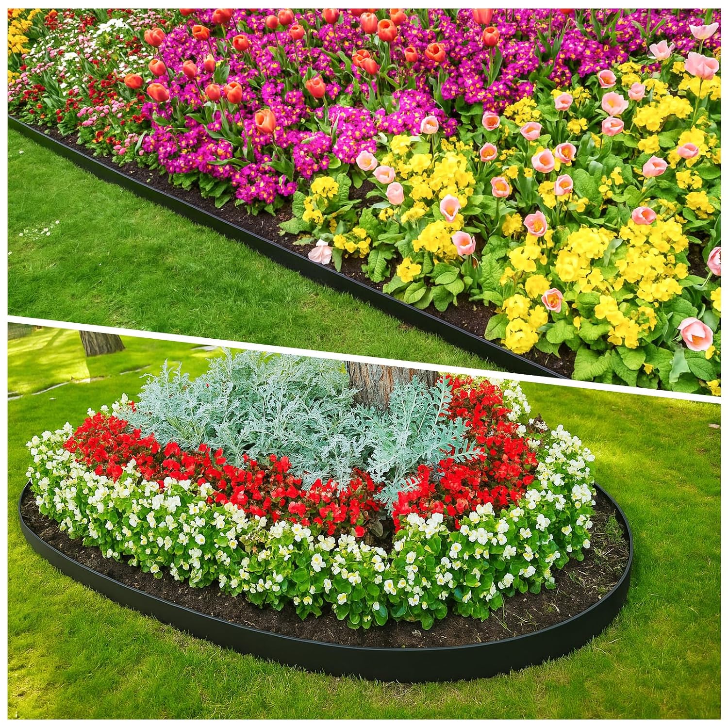 Thumbnail 6 de MIXC XK12822 Landscape Edging Kit, 1.5-Inch Black Plastic Border with 300 Spikes