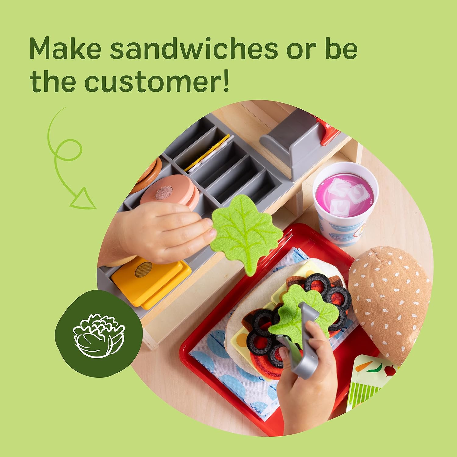Detalle 2 de Melissa & Doug Slice-Stack-Serve Sandwich Counter