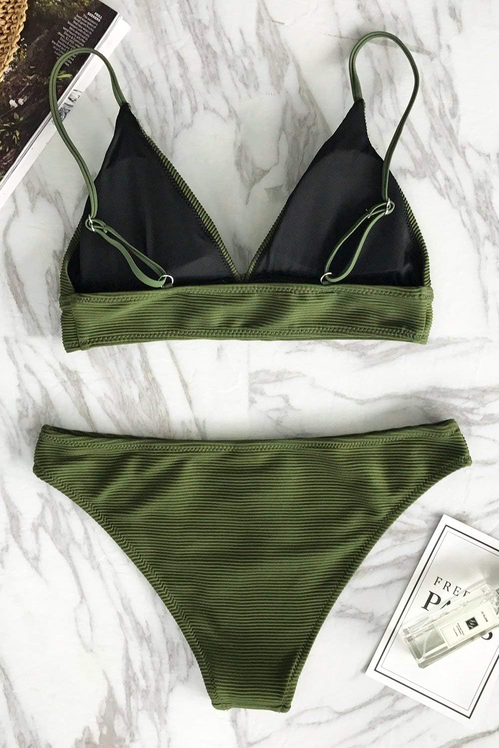 Thumbnail 5 de Cupshe Maillot 2 pièces haut triangle lacets