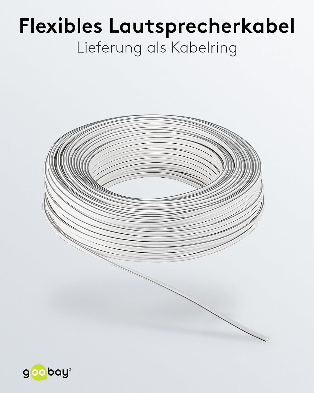 Detalle 2 de Goobay LSK 2x0.5 10m Blanco - Cable de audio