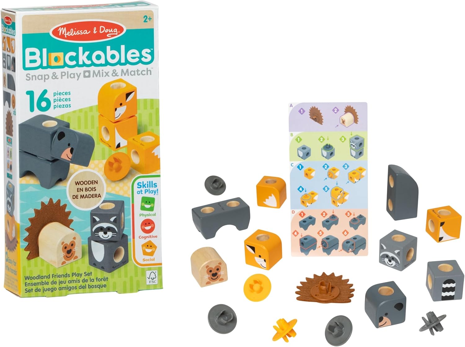 Melissa & Doug Blockables costruzioni 16 pezzi