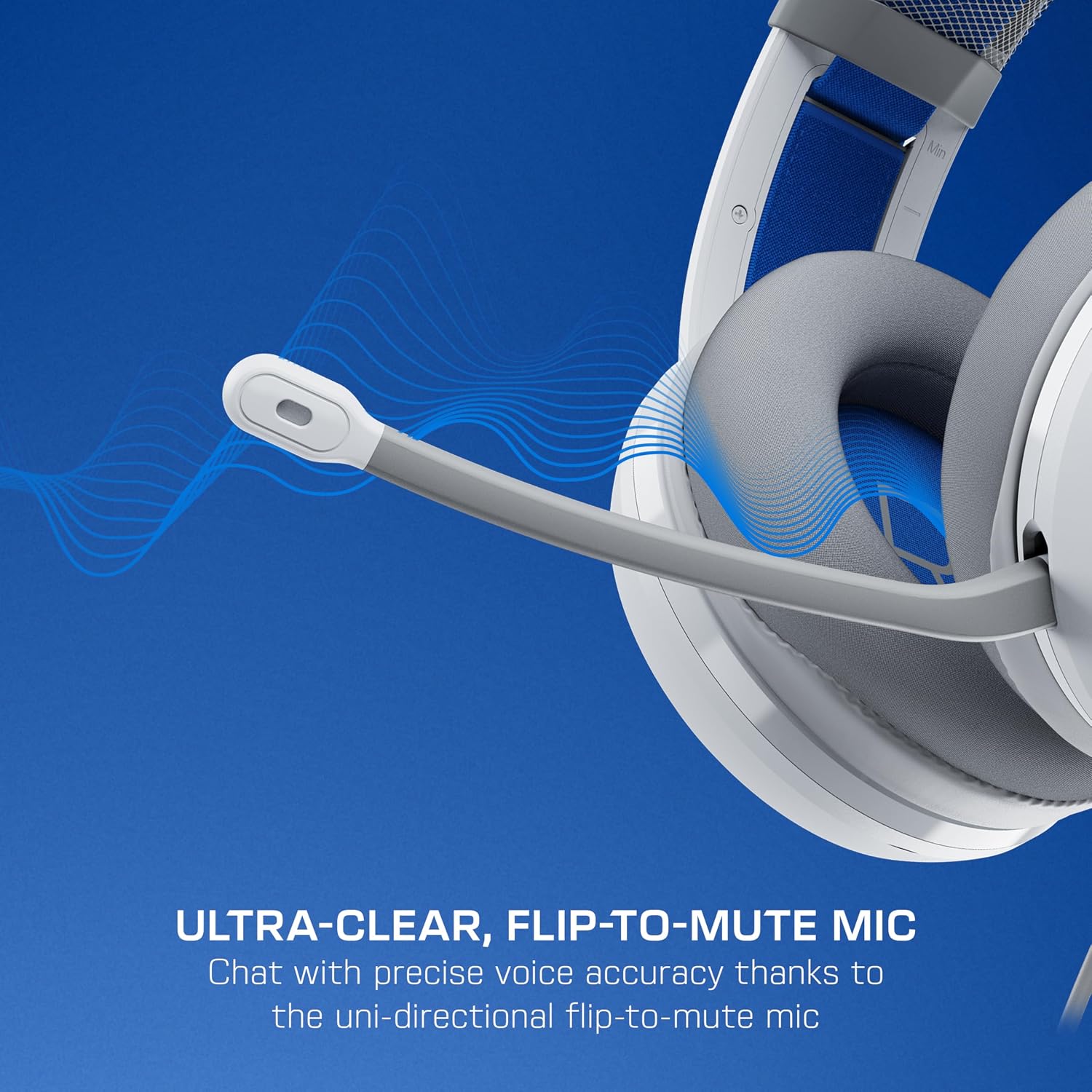 Detalle 2 de Turtle Beach Atlas 200 Blanc sous licence PlayStation : casque gaming filaire avec transducteurs Nanoclear 50 mm
