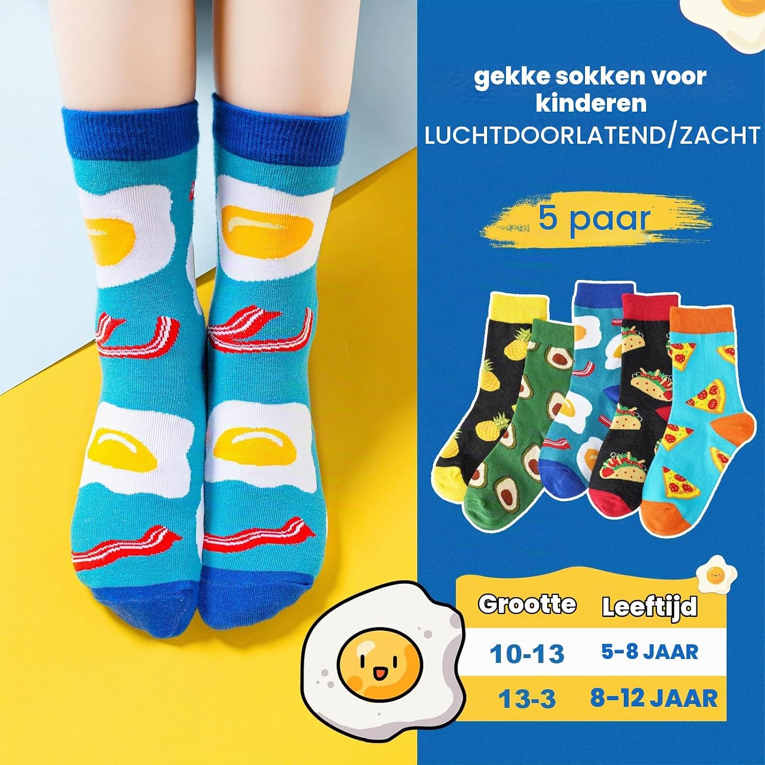 Detalle de BISOUSOX BISOUSOX-BOYS kindersokken van katoen, ademend en comfortabel