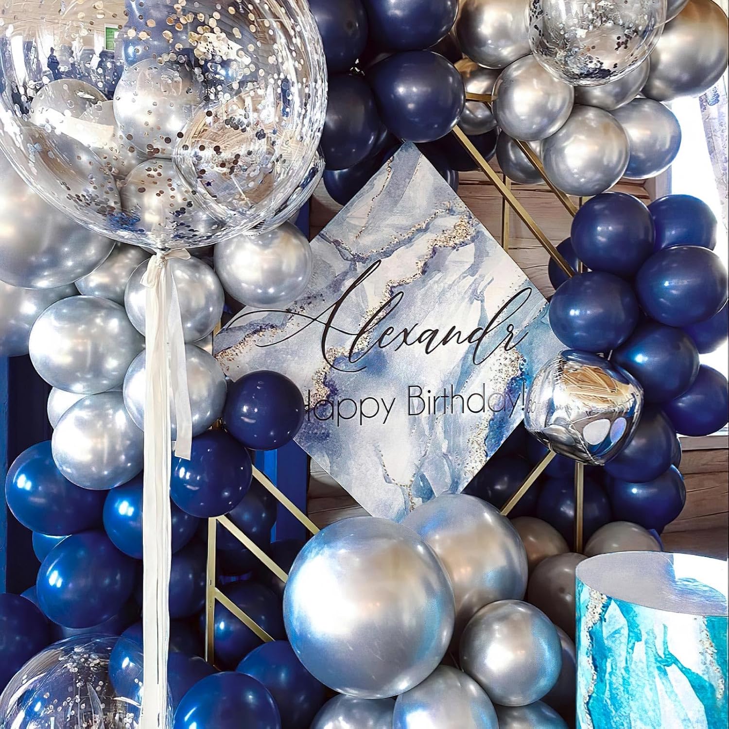Thumbnail 4 de PartyWoo Navy Blue 127pcs Balloon Arch Kit ๐