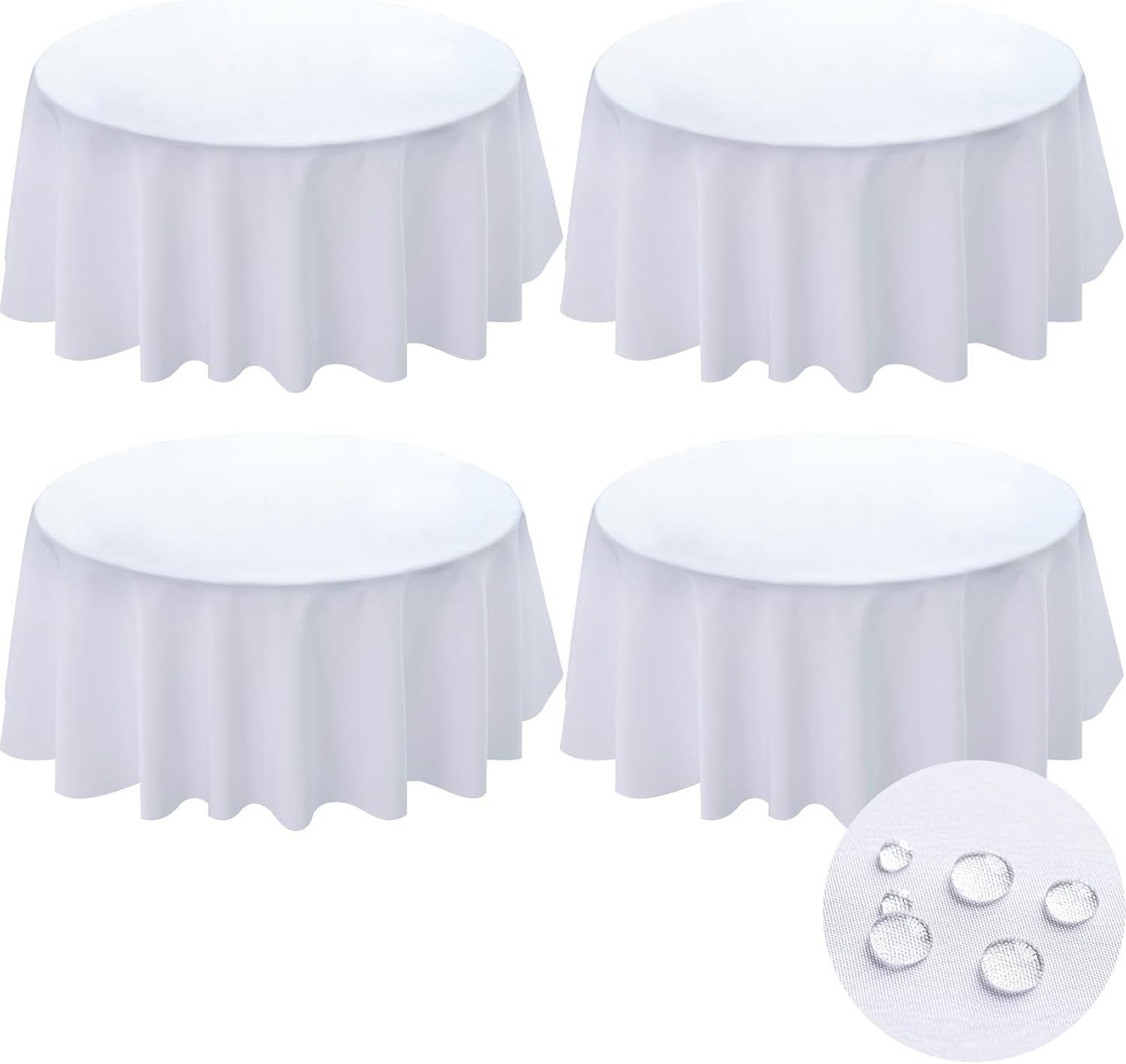 Detalle de BYDOLL Table Cloth Round 48-Inch Waterproof Polyester Tablecloth