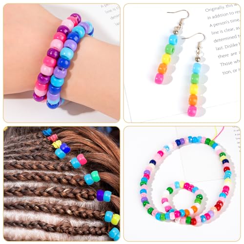 Thumbnail 4 de I LOVE MOM 1500 Cuentas Grandes con Hilo para Pulseras y Bisutería de Bricolaje