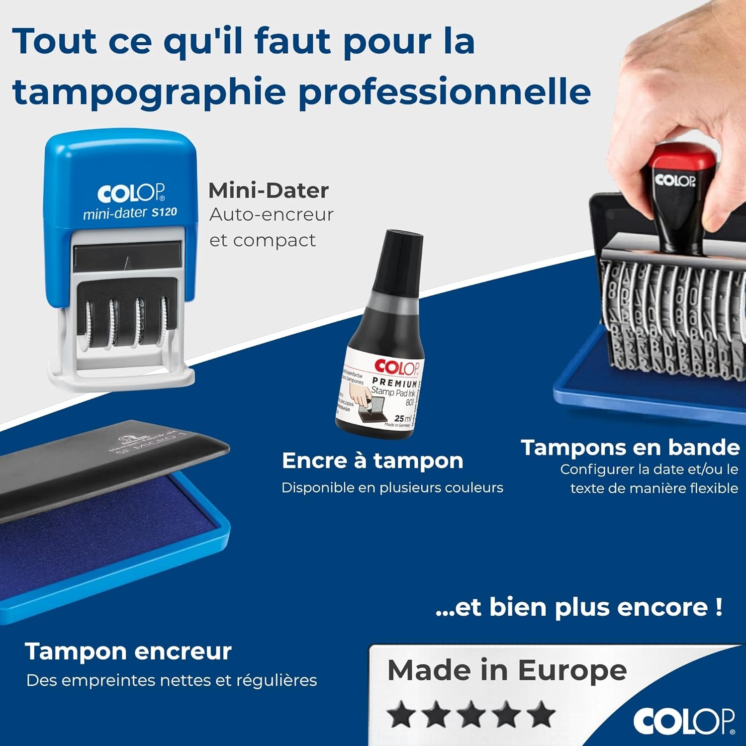 Detalle 2 de COLOP Mini Dateur Printer S120 – Dateur compact encre noir, 12 ans, 4 mm