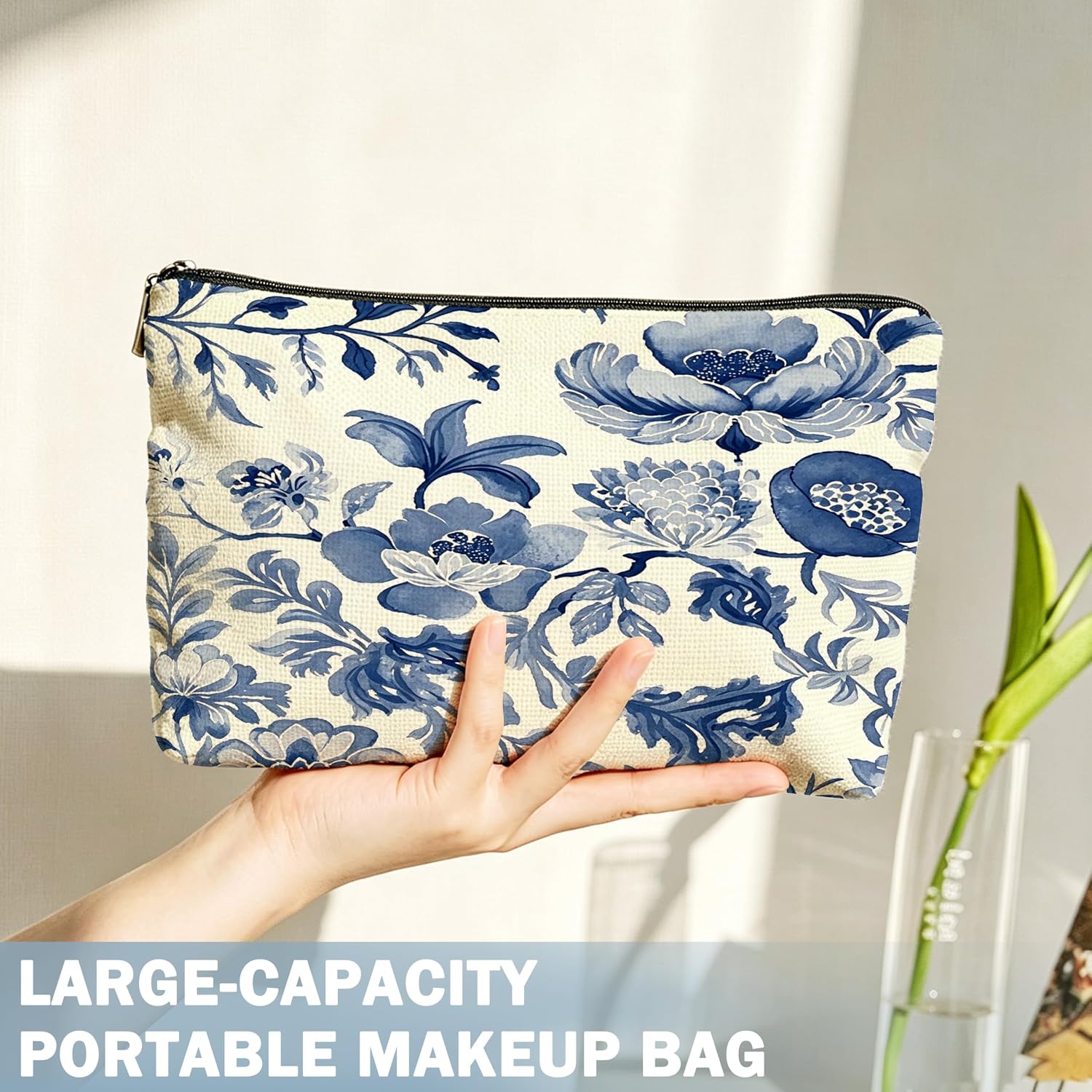 Detalle 2 de Linen-Style Makeup Bag
