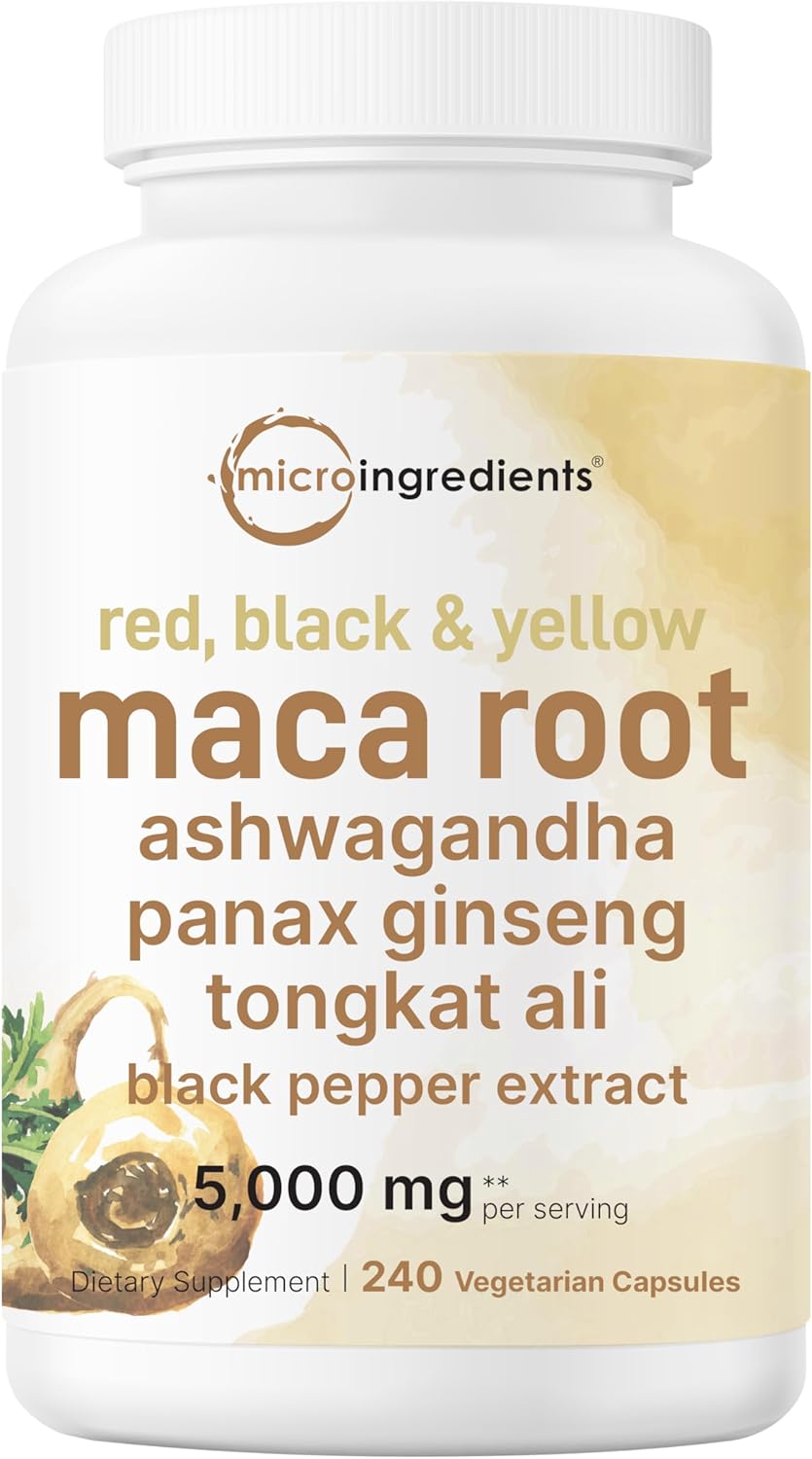 Detalle de Micro Ingredients Maca Root Capsules, 240 Veggie Capsules