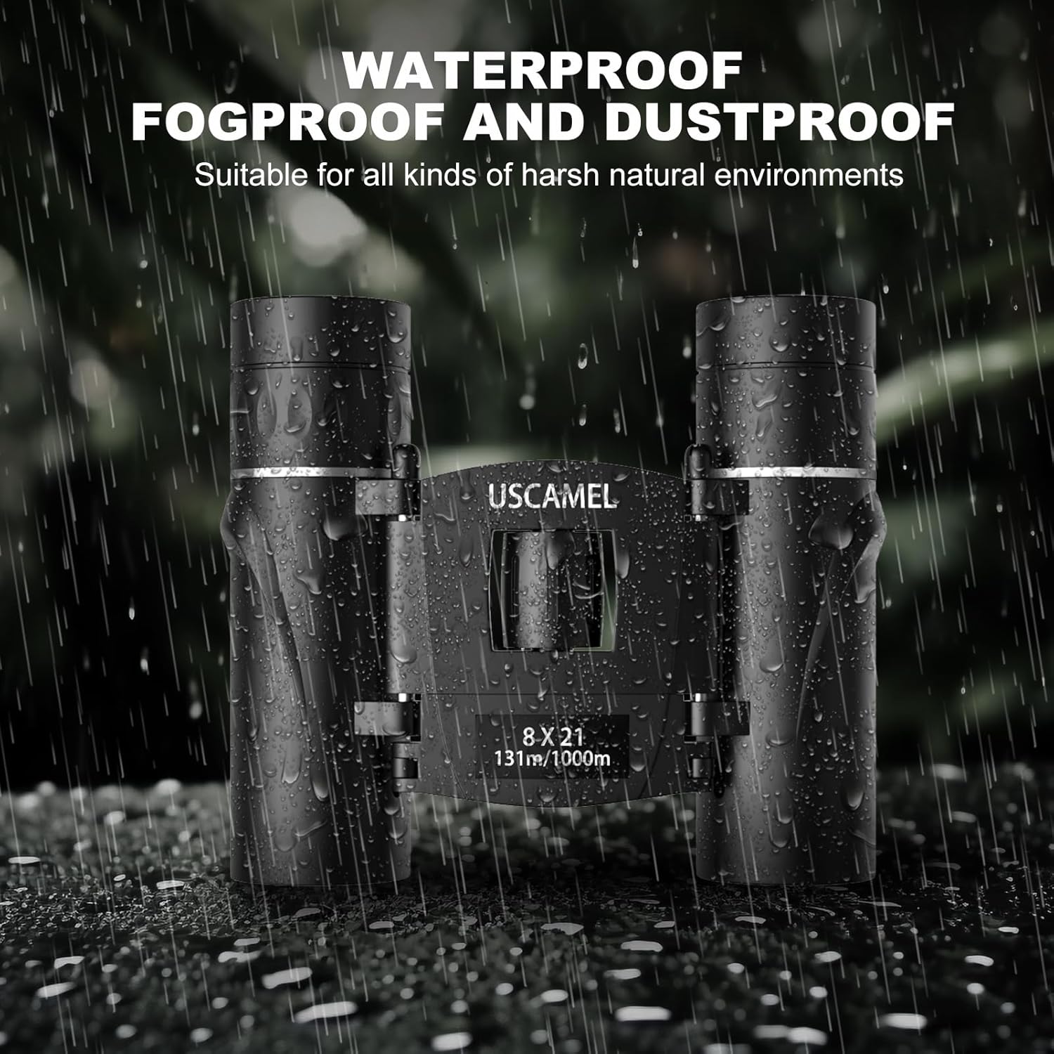 Thumbnail 2 de USCAMEL 8×21 compact binoculars (BAK4 prisms) for adults and kids