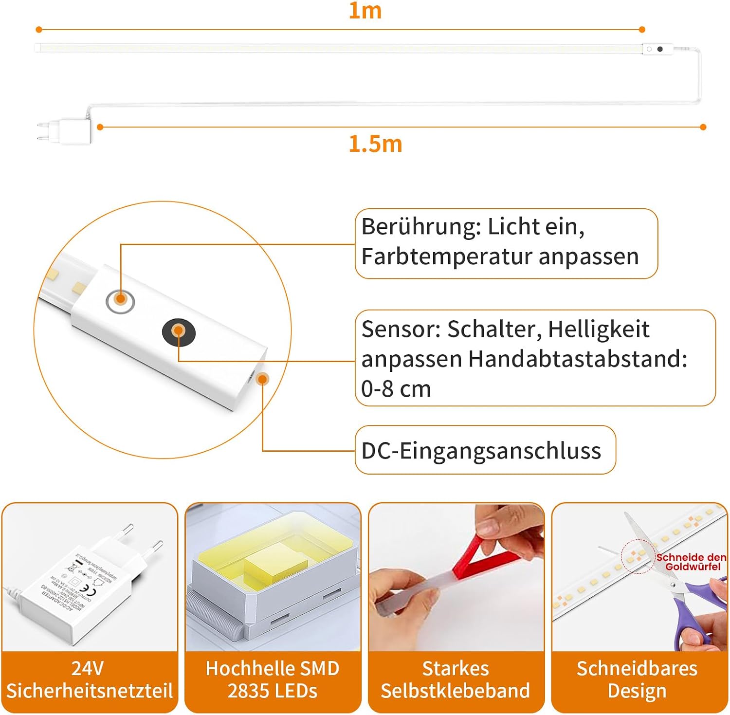 Detalle 1 de SIBI LIGHTING Unterbauleuchte 1 m