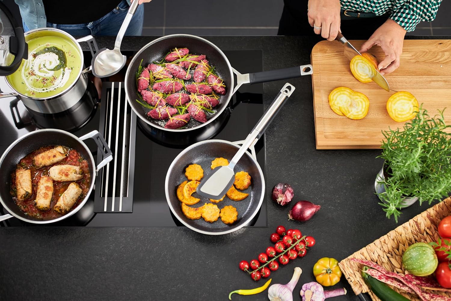 Thumbnail 1 de RÖSLE SILENCE PRO CeraPlus Sartén Servicio 🌟 Ø24cm, cerámica
