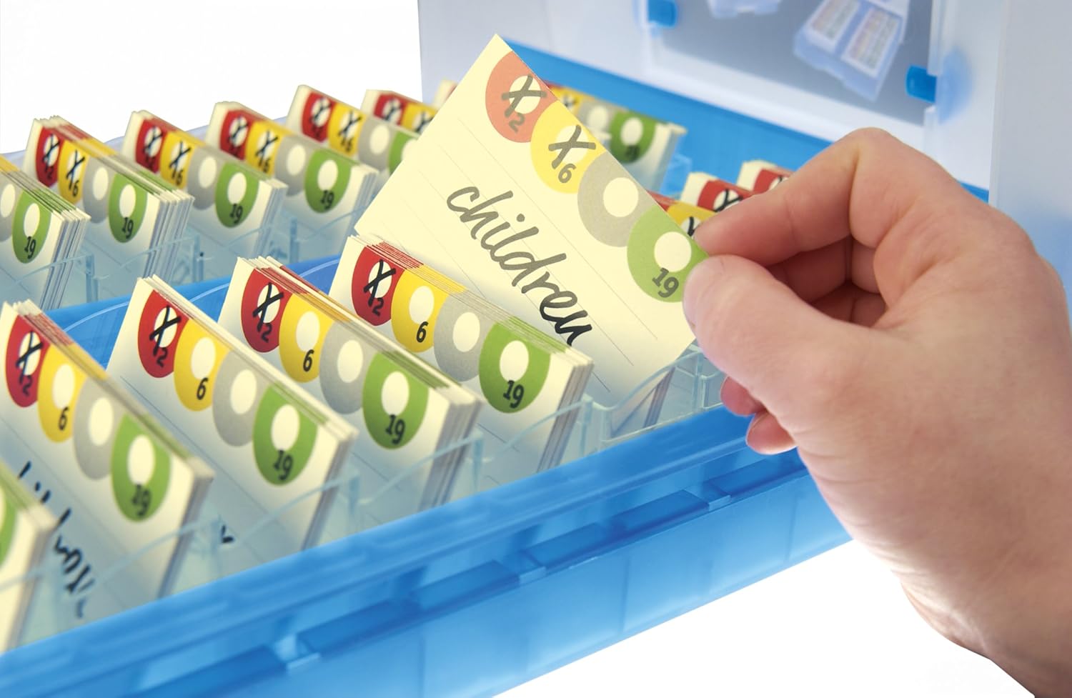 Thumbnail 5 de HAN Croco 2-6-19 Lernkartei – 2.000 DIN A8 Karten, transluzent-Orange, Made in Germany