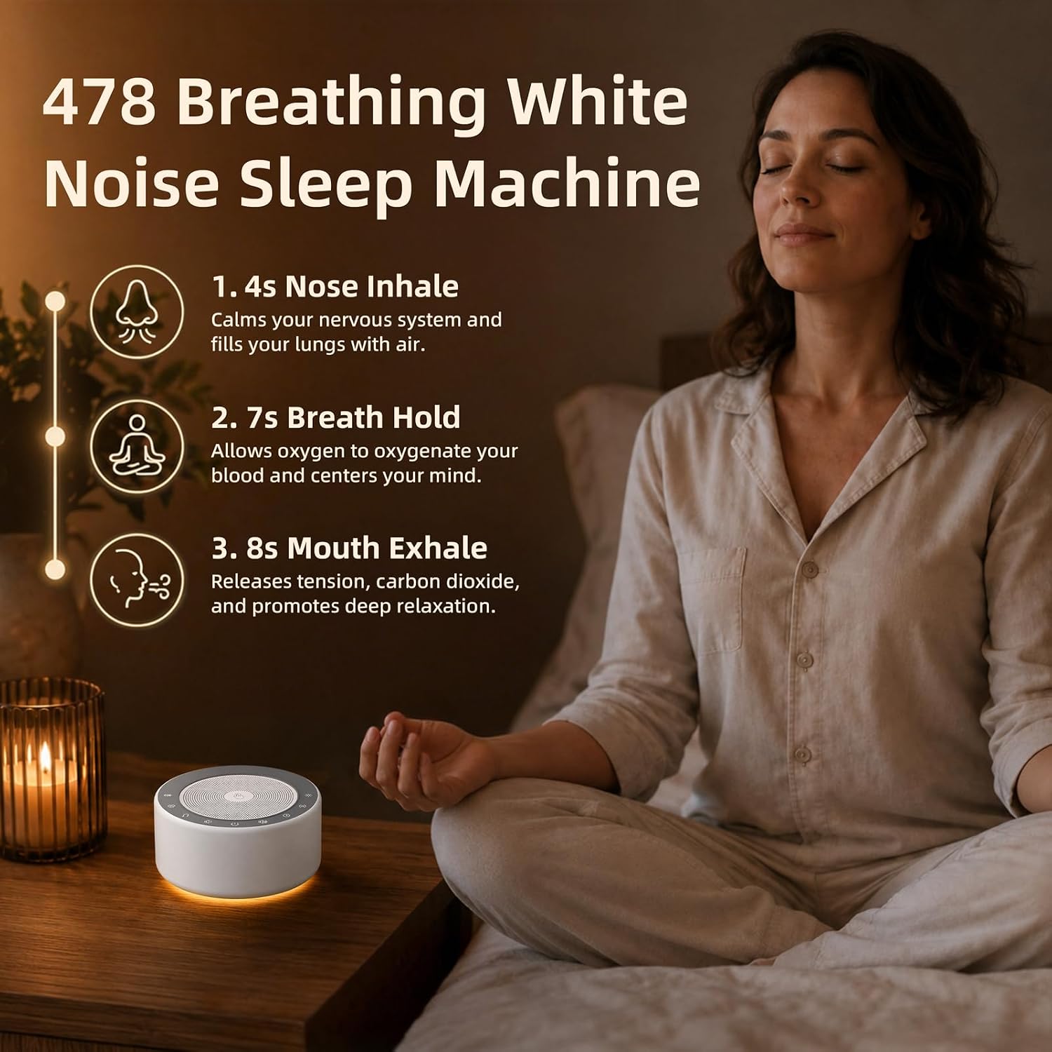 Thumbnail 5 de Kipcush White Noise Machine for Baby & Adults with 30 Soothing Sounds and 8-Color Night Light