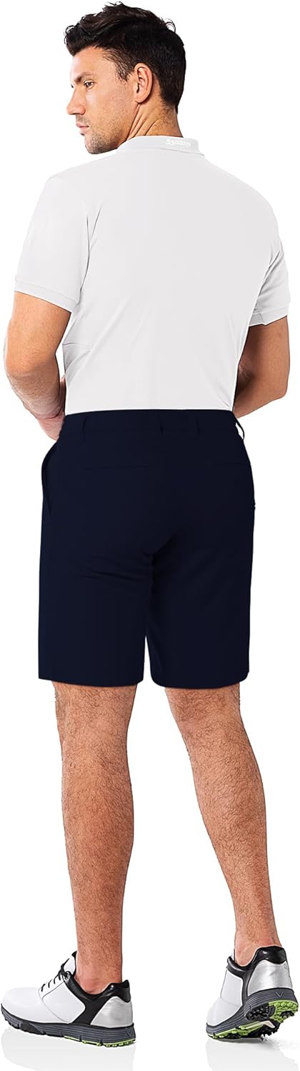 Detalle de 33,000ft Men's Golf Shorts 9" Dry Fit Stretch UPF 50+ Lightweight Bermuda Shorts