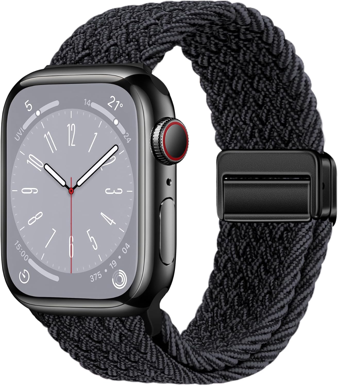 Detalle de Qimela FS129-05 Magnetic Braided Apple Watch Sport Loop, Recycled Polyamide