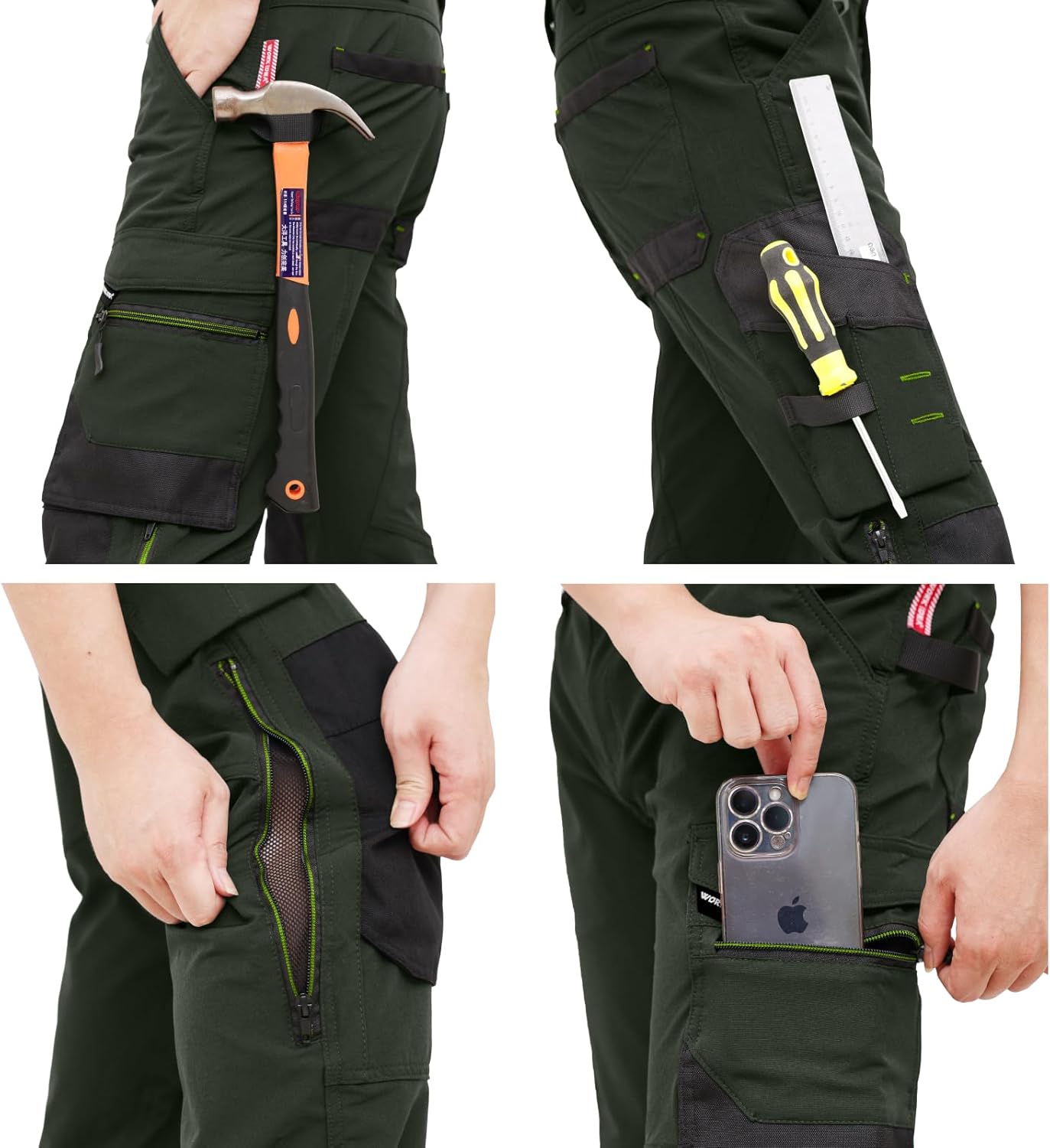 Thumbnail 1 de WORK IDEA Herren Slim-Fit Stretch Arbeitshose: Strapazierfähige Eleganz mit Cordura-Bereichen