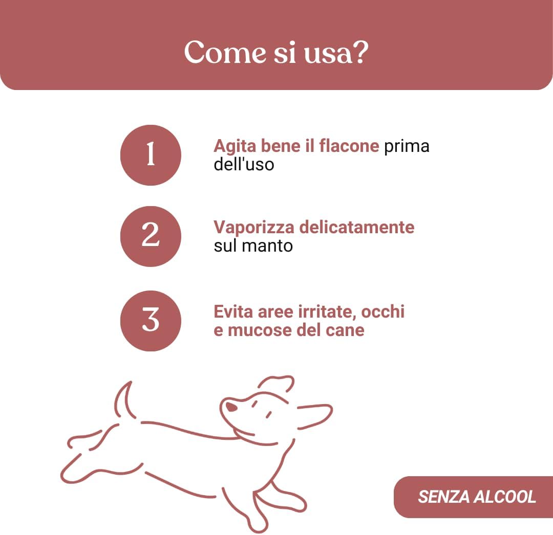 Detalle 2 de Bau Profumo per Cani Lunga Durata – Deodorante Cane con Oli Essenziali, Argan e Patchouli