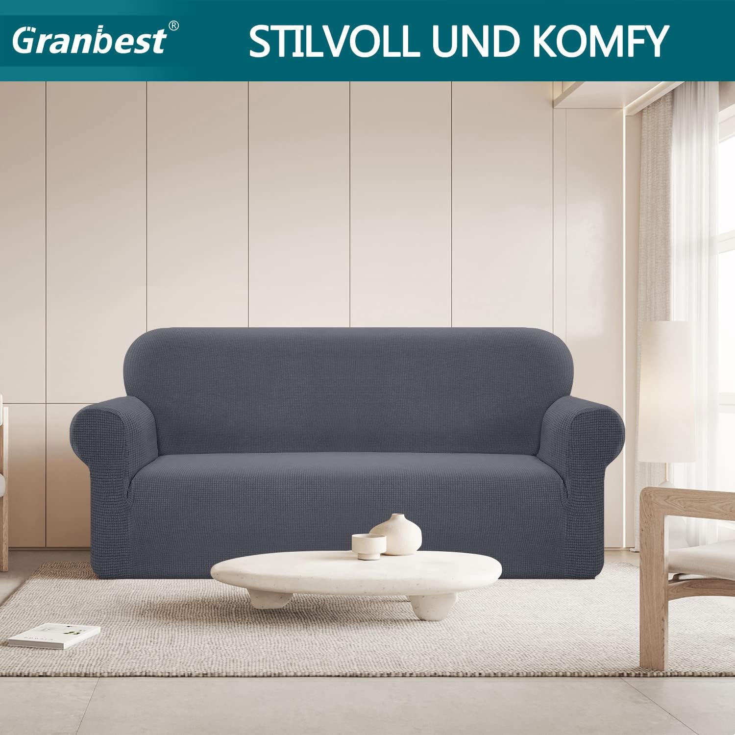 Detalle 2 de Granbest Copridivano elasticizzato 3 posti, idrorepellente 🛋