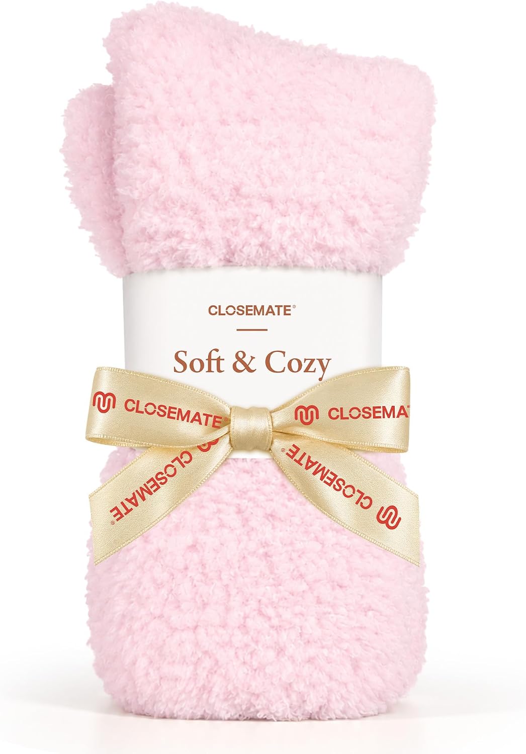 Detalle de CLOSEMATE Cloud Fuzzy Socks for Women, Plush Gift-Boxed with Ribbon