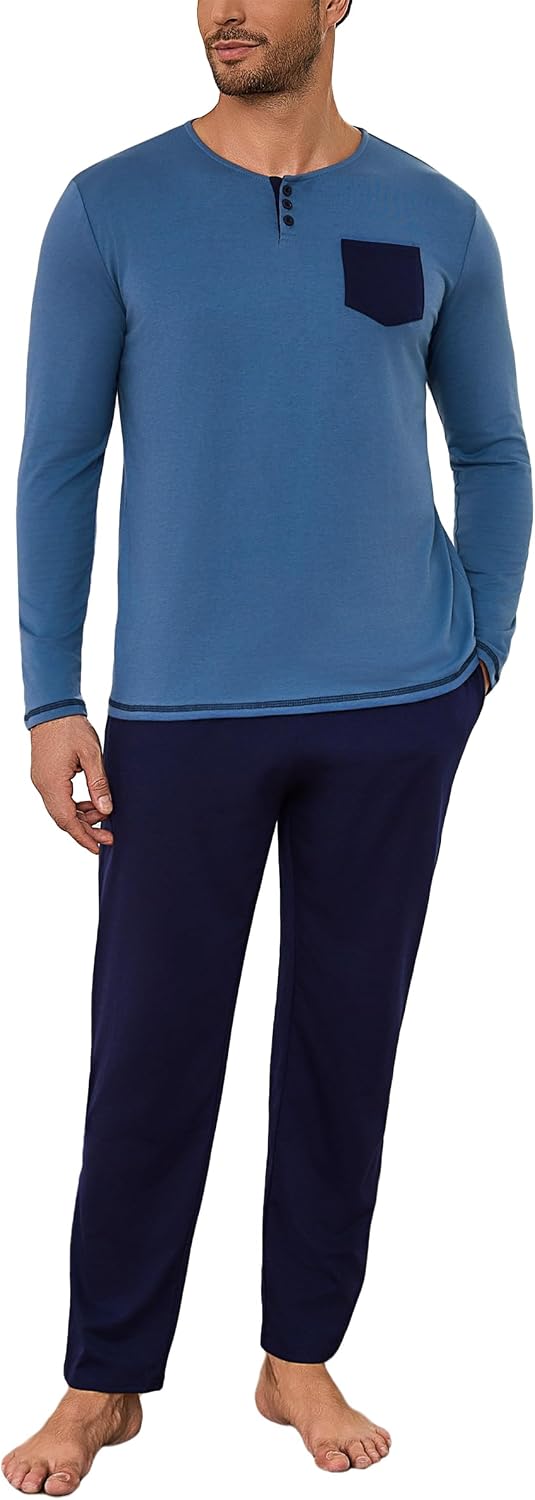 Thumbnail 6 de Bresdk Pyjama Homme Hiver Coton 2 pièces