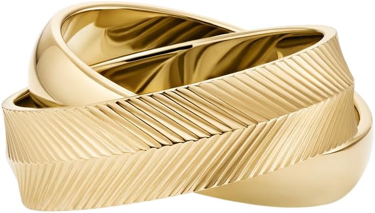 Thumbnail 1 de Fossil Jewelry — Acier inoxydable doré, fini poli, tailles 9, 12, 14, 17 et 20