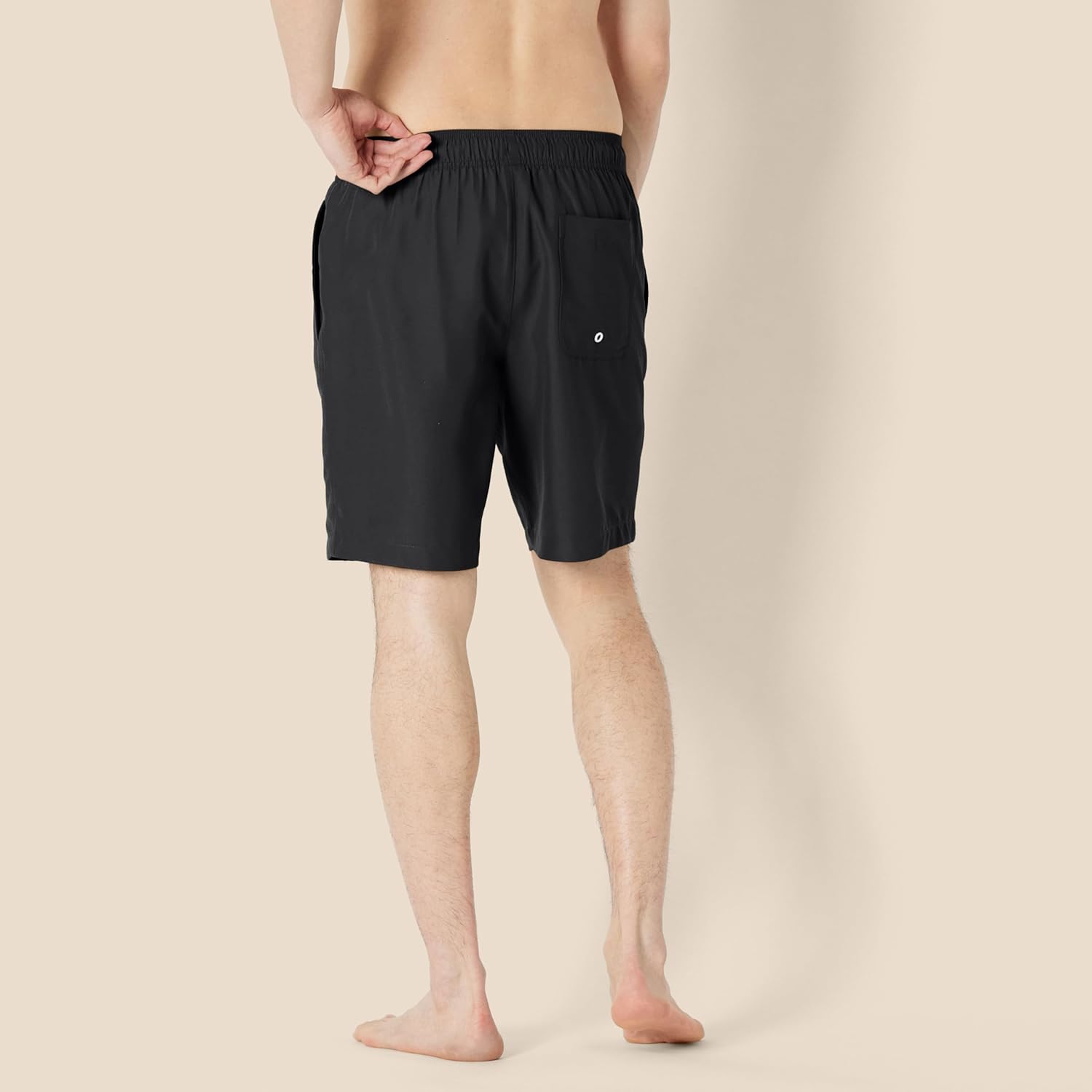 Detalle de Amazon Essentials Men's 9-Inch Swim Trunk with Mesh Liner, Pockets, and Drawstring