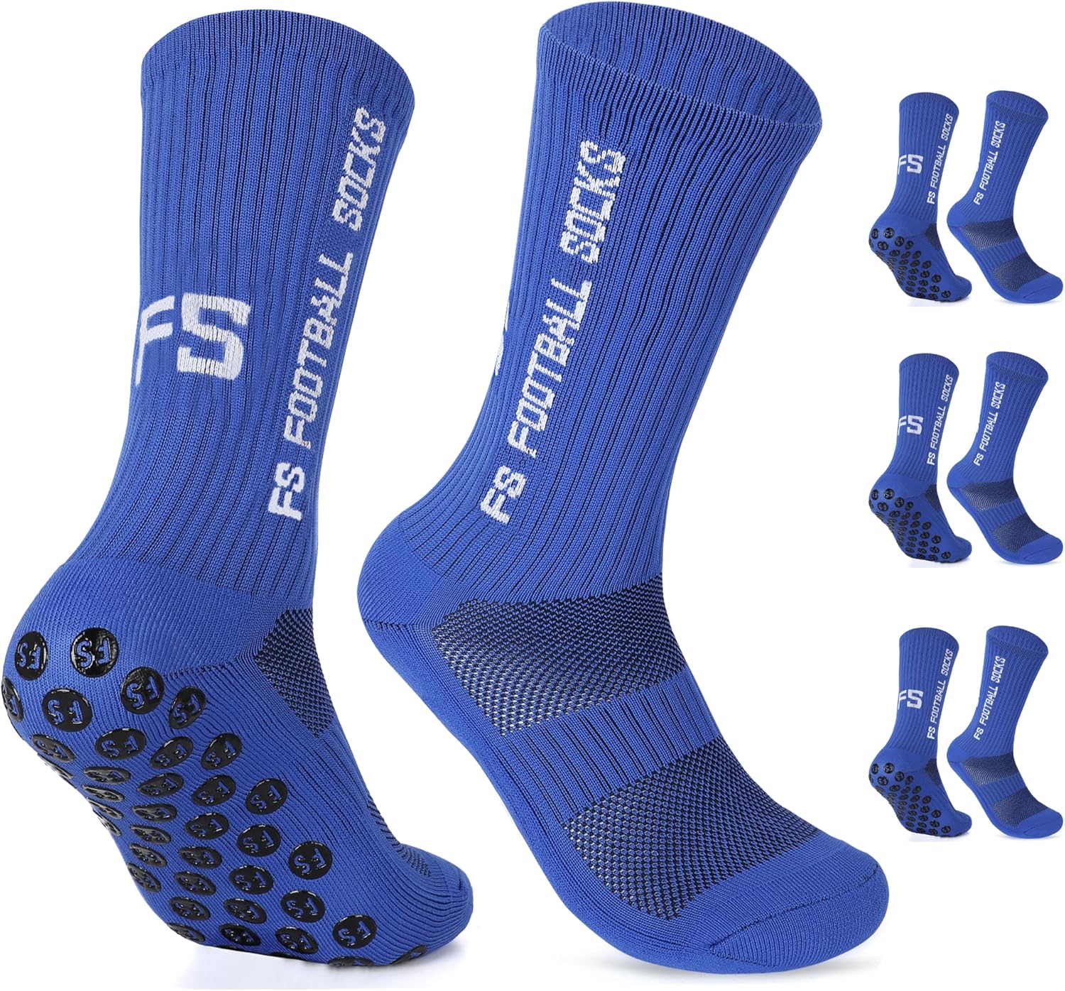 Thumbnail 6 de Gohanny Fußballsocken (3 Paar) mit Anti-Rutsch-Grip – Größen 35–39 & 39–46