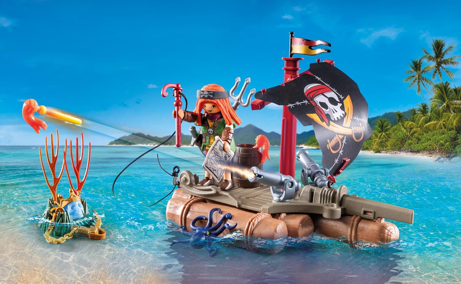 Thumbnail 4 de Playmobil Pirates: Récupération de trésor sur radeau pirate (71794)