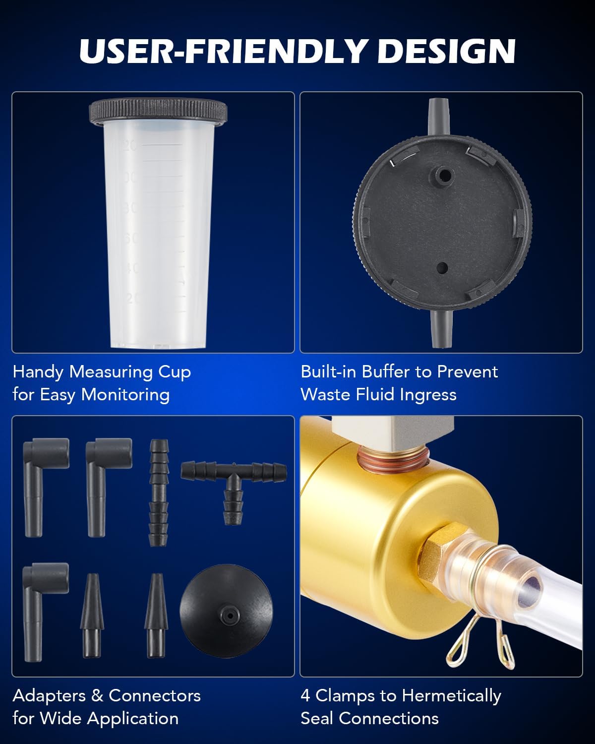 Thumbnail 6 de Orion Motor Tech FBA_BBTA001 One-Man Brake Bleeder Kit with Hand Pump & Gauge