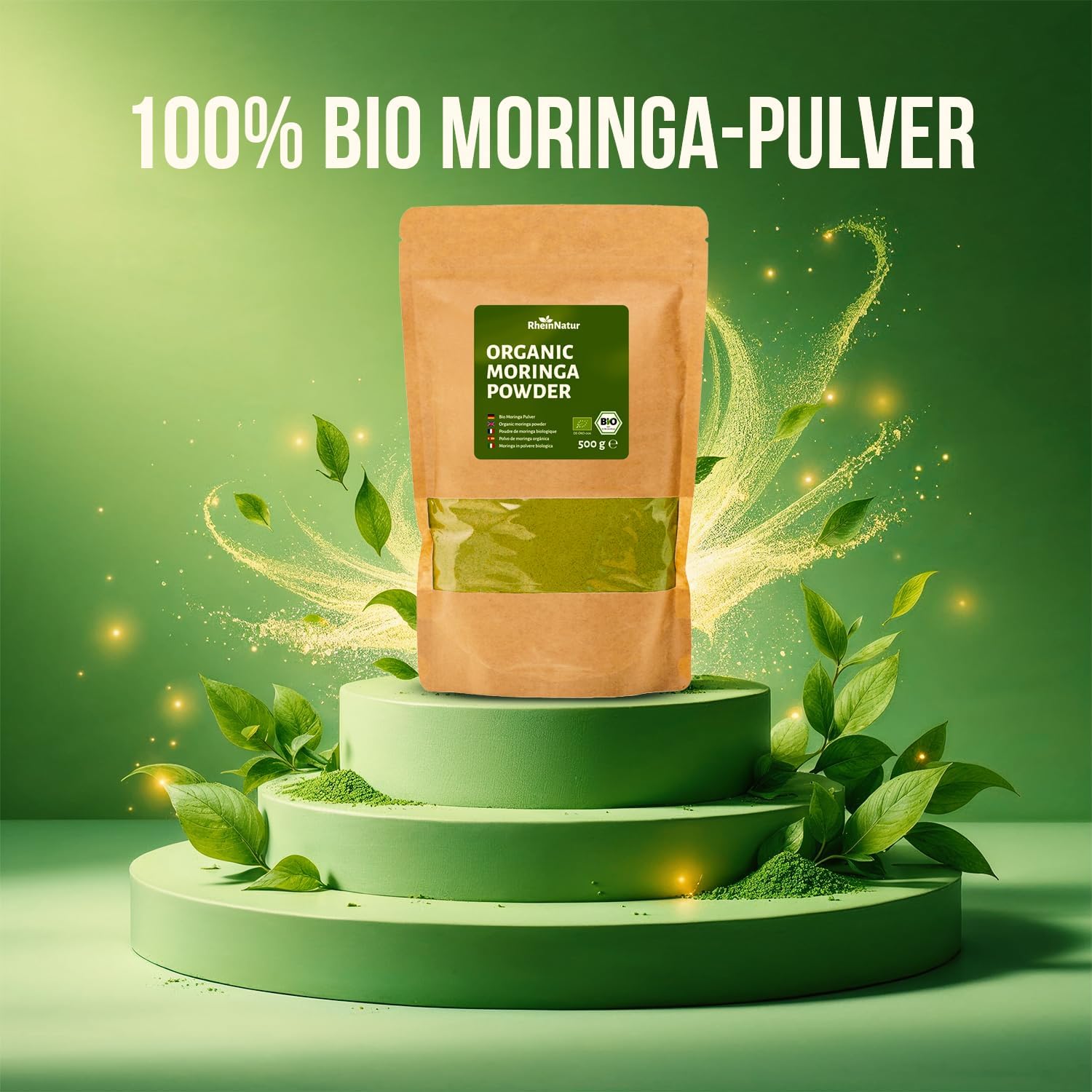 Thumbnail 1 de RheinNatur biologisch moringapoeder 500 g zonder toevoegingen