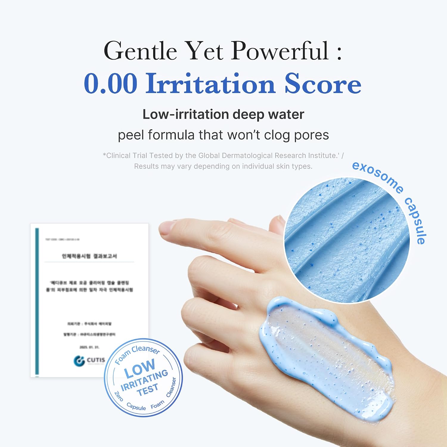 Detalle de Medicube Zero Pore Clear Blue Capsule Cleanser – Sanfter Schaumsreiniger mit AHA, BHA & PHA