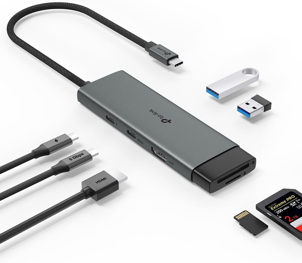 Detalle de TP-Link UH7020C 7-in-1 USB Type-Cハブ、4K@60Hz HDMI・100W給電対応
