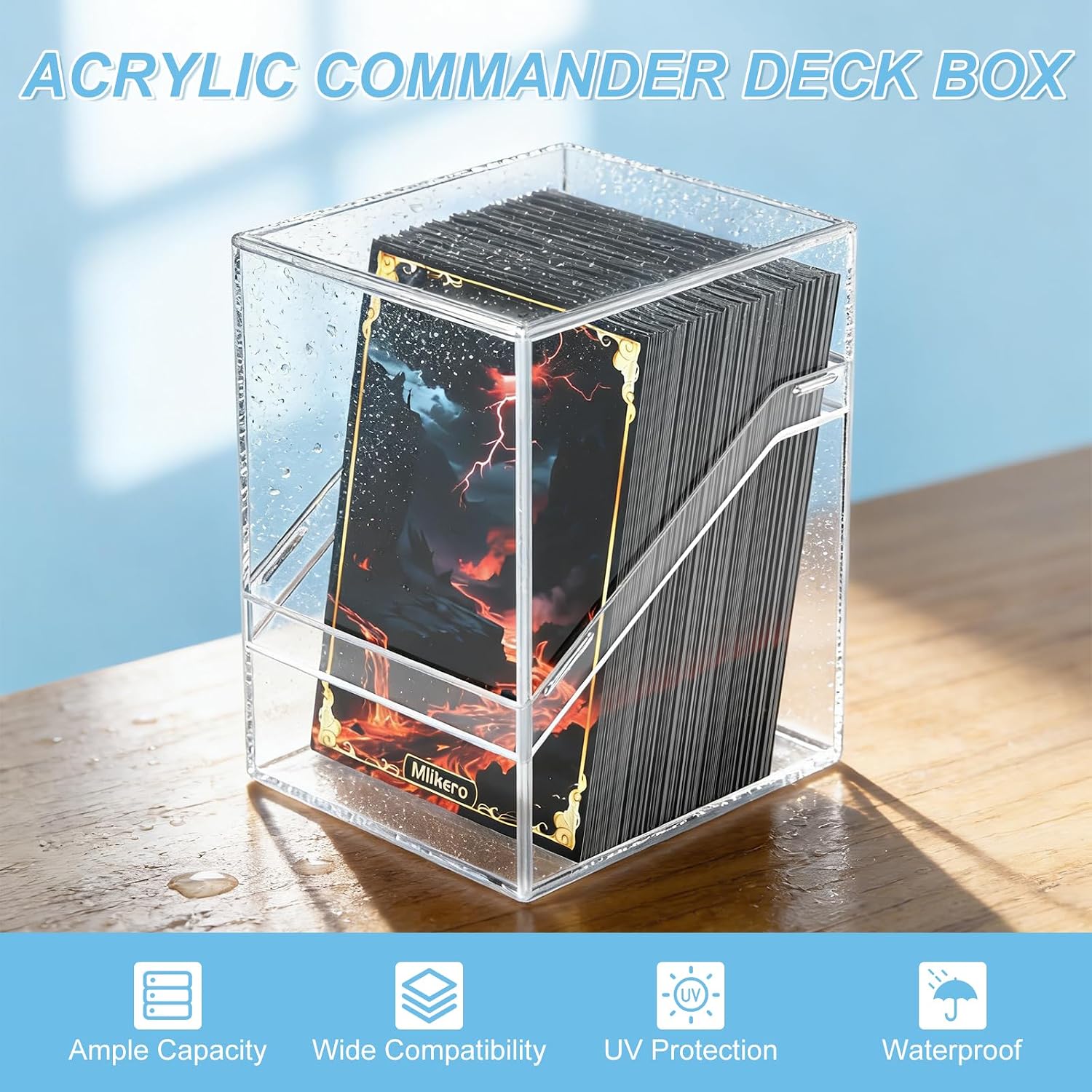 Detalle 2 de Mlikero Card Deck Cases 100+ Card Storage Box