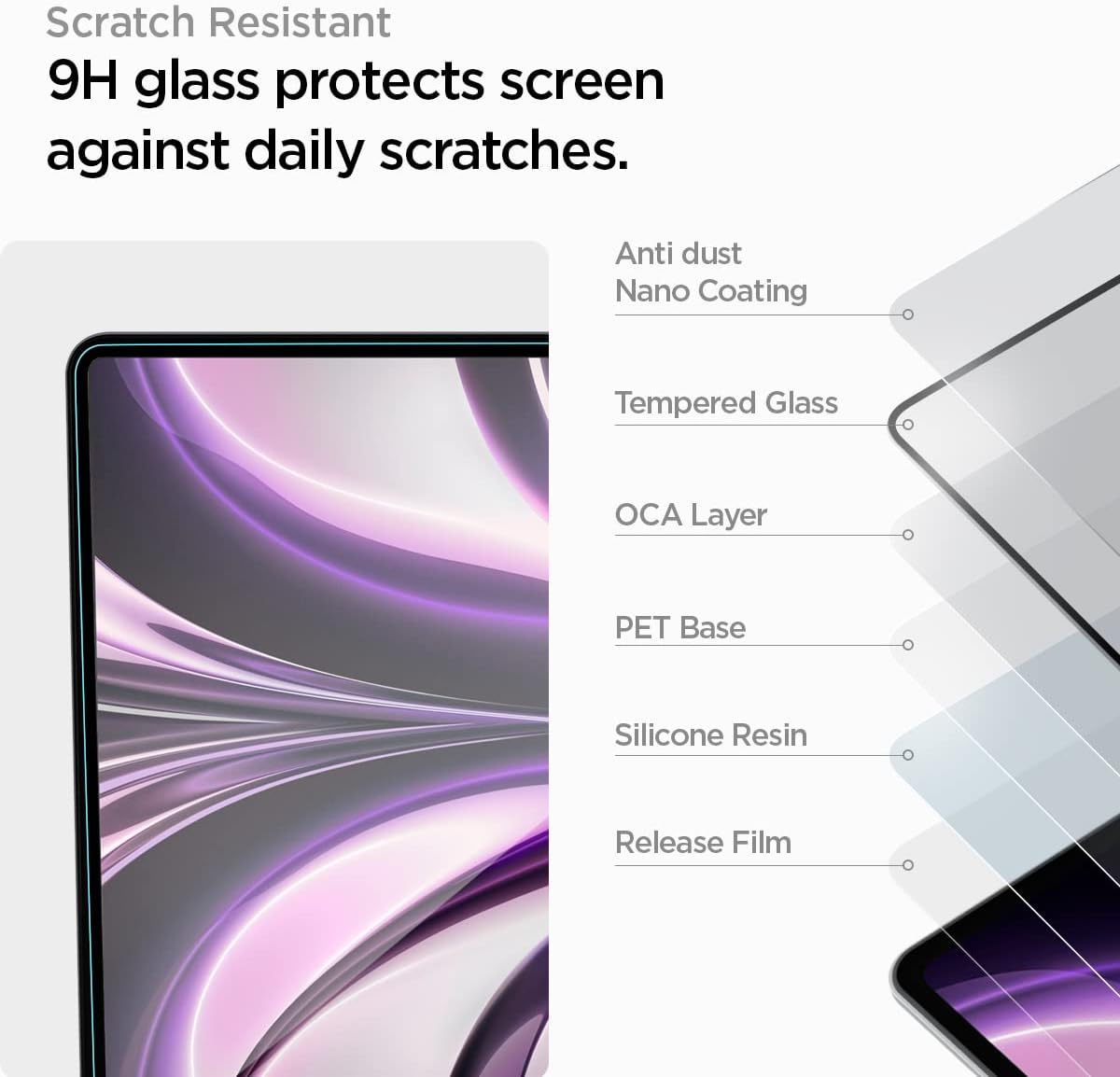Detalle 2 de Spigen Glas.tR Slim Protector Pantalla para MacBook Air 13"