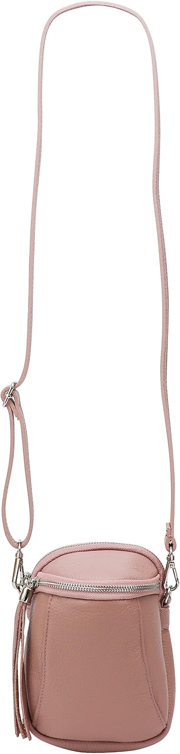 Detalle de SH Leder Emma G328 : Sac à bandoulière multifonction en cuir véritable pour femme