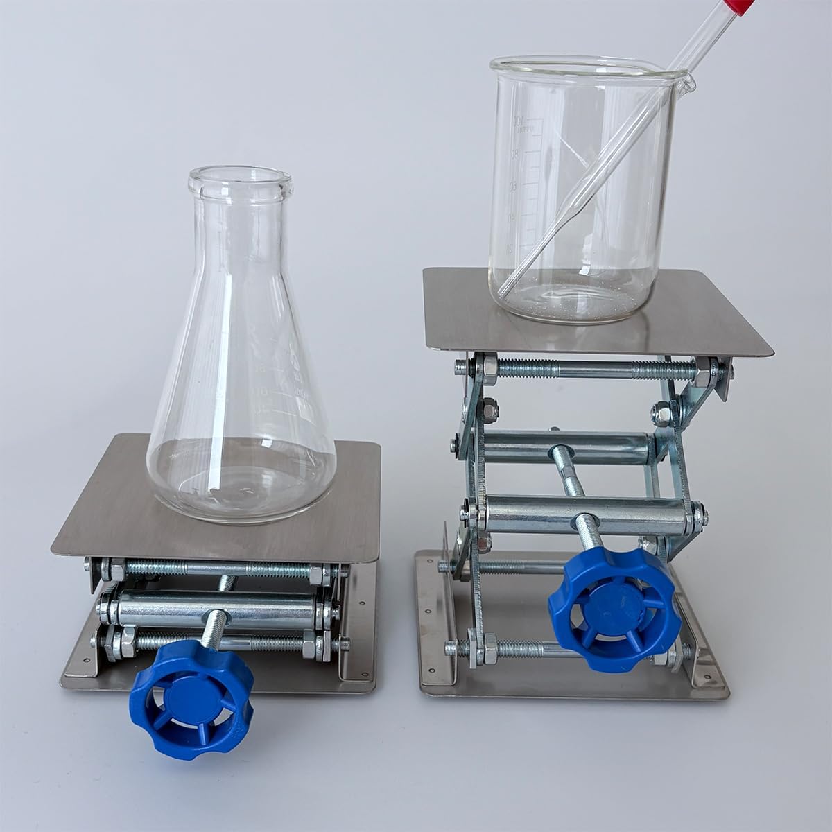 Detalle de Stainless Steel Lab Jack Stand Table Lift – 4" x 4" Jiffy Jack