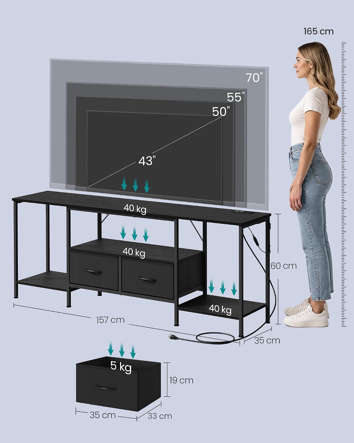 Thumbnail 6 de SONGMICS TV stand ULGS420B101