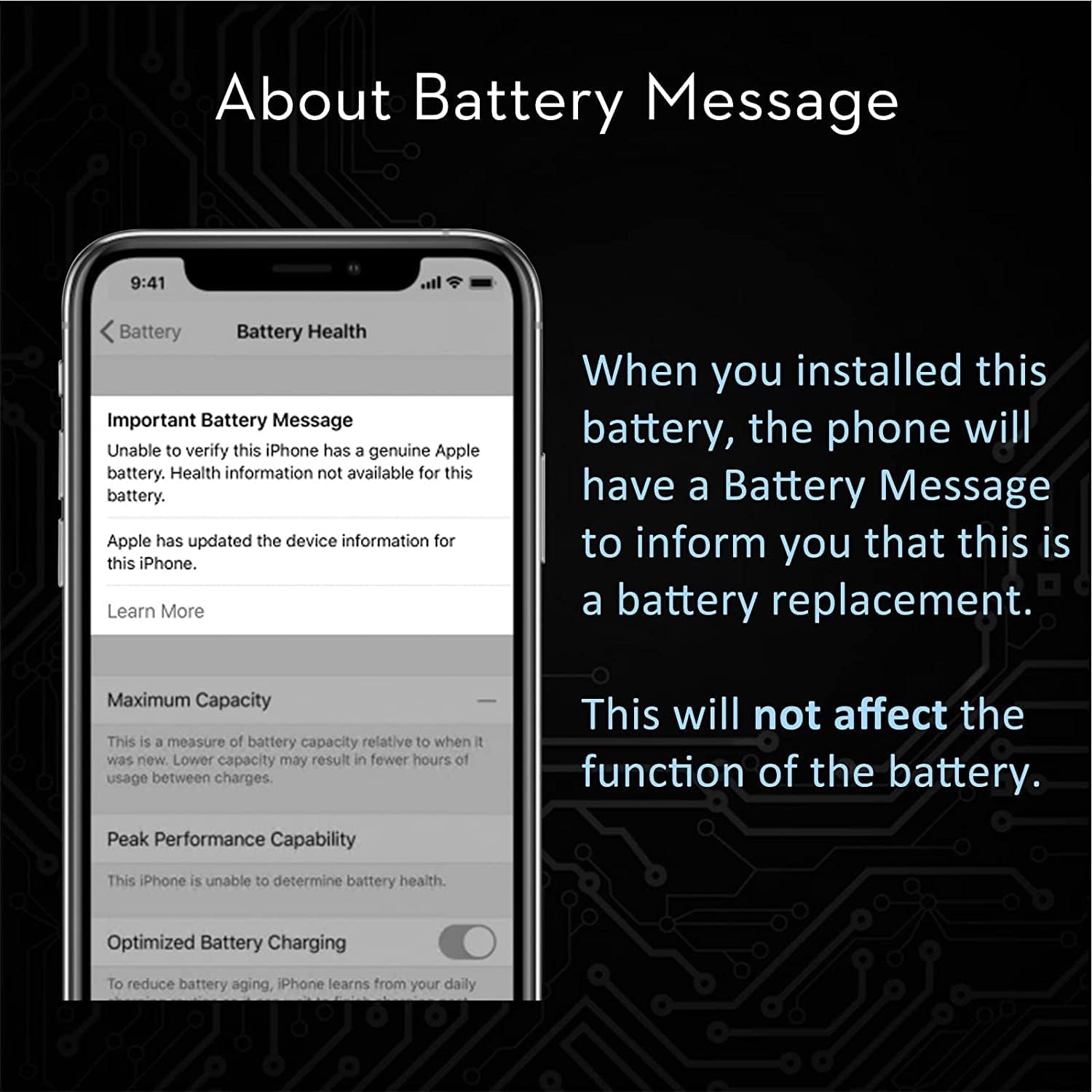 Detalle 2 de LL TRADER Battery for iPhone 12/12 Pro (5000mAh) – High Capacity Replacement Pack