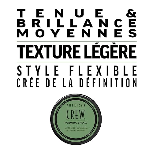 Detalle de American Crew Forming Cream – Cire coiffante homme, fixation moyenne et brillance naturelle (85 g)