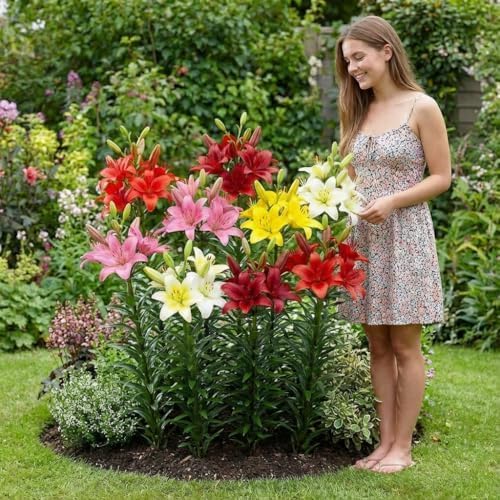 Detalle de DUTCH BULBS EXCLUSIVE PLANTS FROM HOLLAND 8720364056223 leliebollen Matrix-collectie, 15 bollen in 5 kleuren