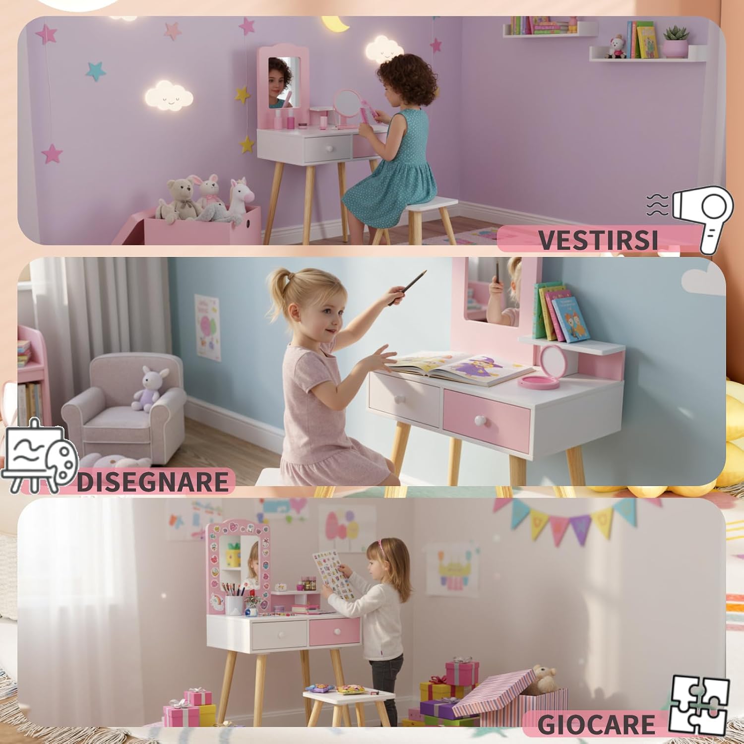 Thumbnail 5 de Clevich 2 in 1 Toeletta Trucco Bambina Rosa