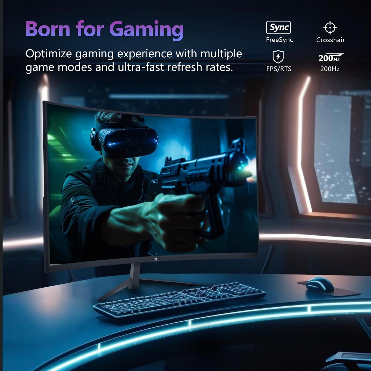 Thumbnail 6 de Z-Edge 27 Inch Curved Gaming Monitor (200Hz, 1ms MPRT, FreeSync, HDMI & DisplayPort)