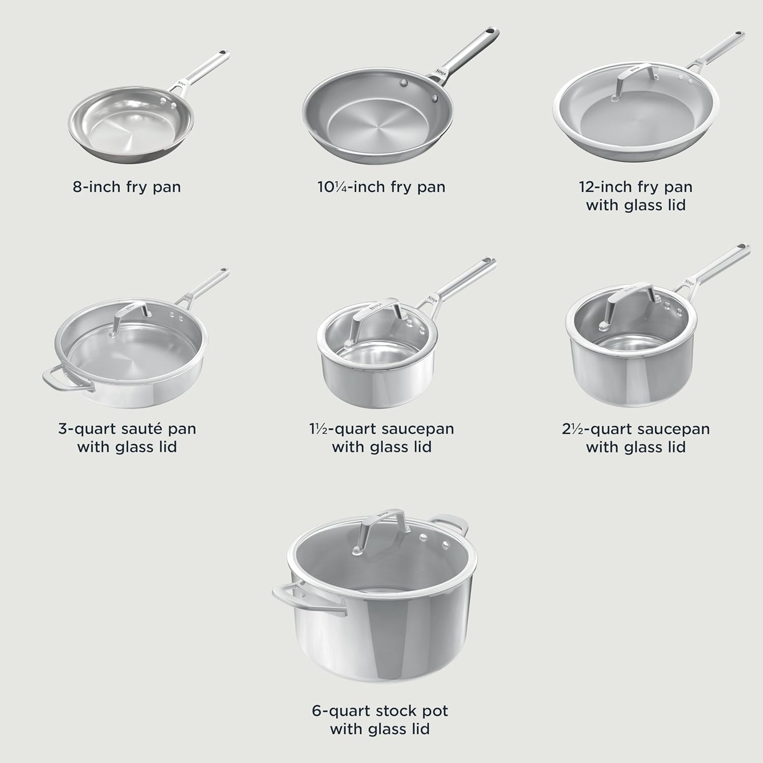 Detalle 2 de Ninja EverClad C99012 12-Piece Stainless Set