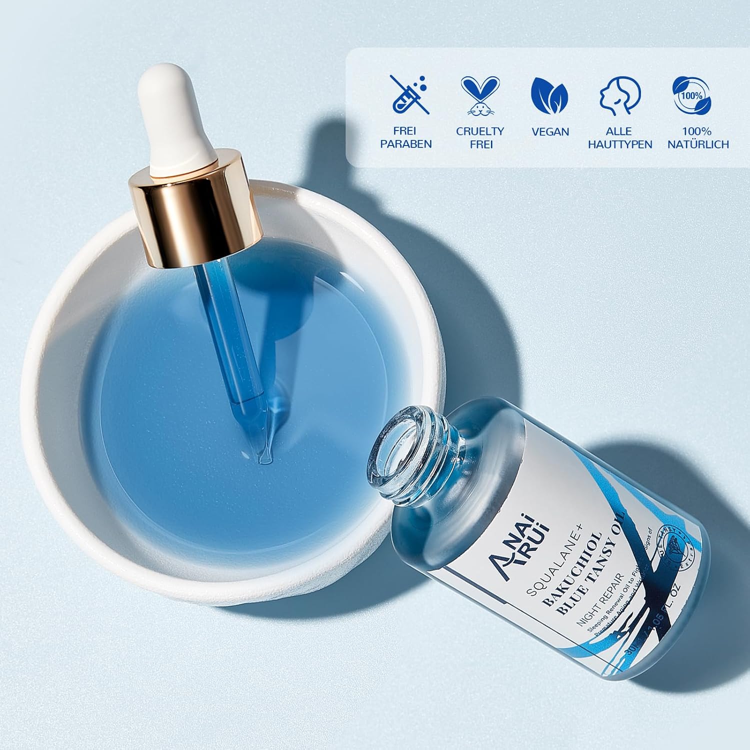 Thumbnail 6 de ANAiRUi Bakuchiol Oil mit Blue Tansy – pflanzliches Gesichtsöl als Retinol-Alternative (30 ml)