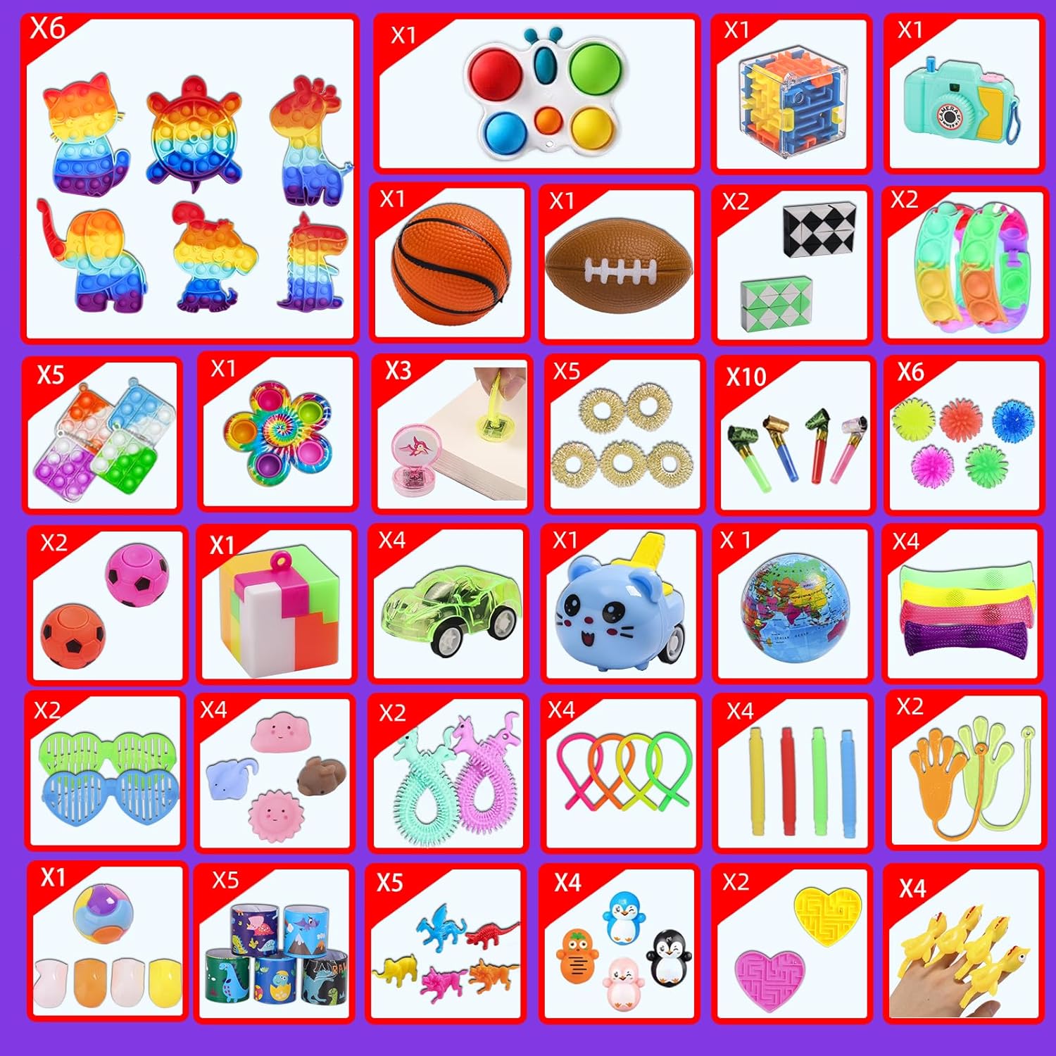 Thumbnail 1 de BILLFULL 1000 Pcs Fidget Toys Set