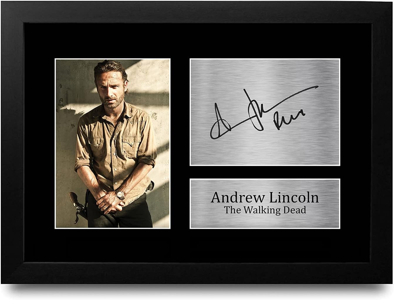 Thumbnail 2 de HWC Trading Andrew Lincoln A4 printed autograph display (The Walking Dead)