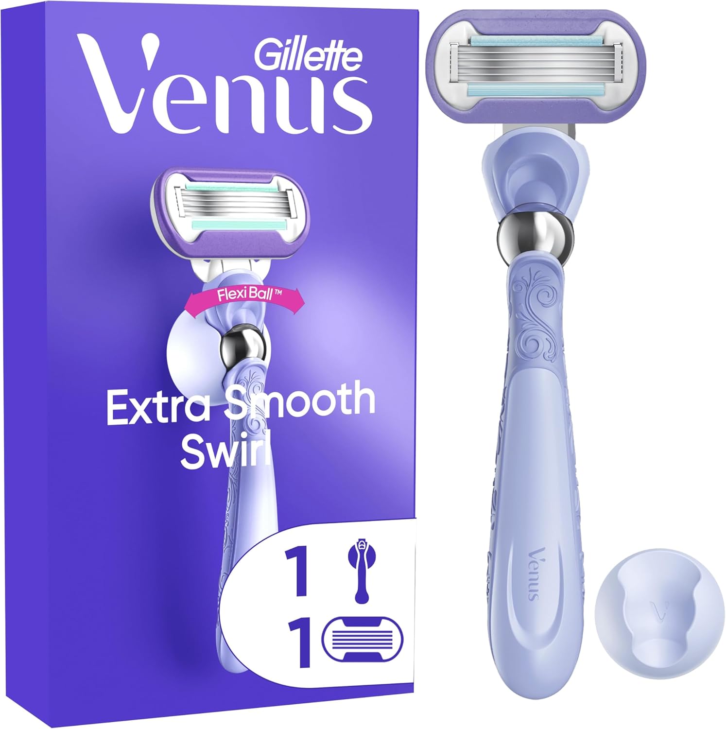 Detalle de Gillette Venus Rasoir Extra Smooth Swirl, 5 lames ⚙