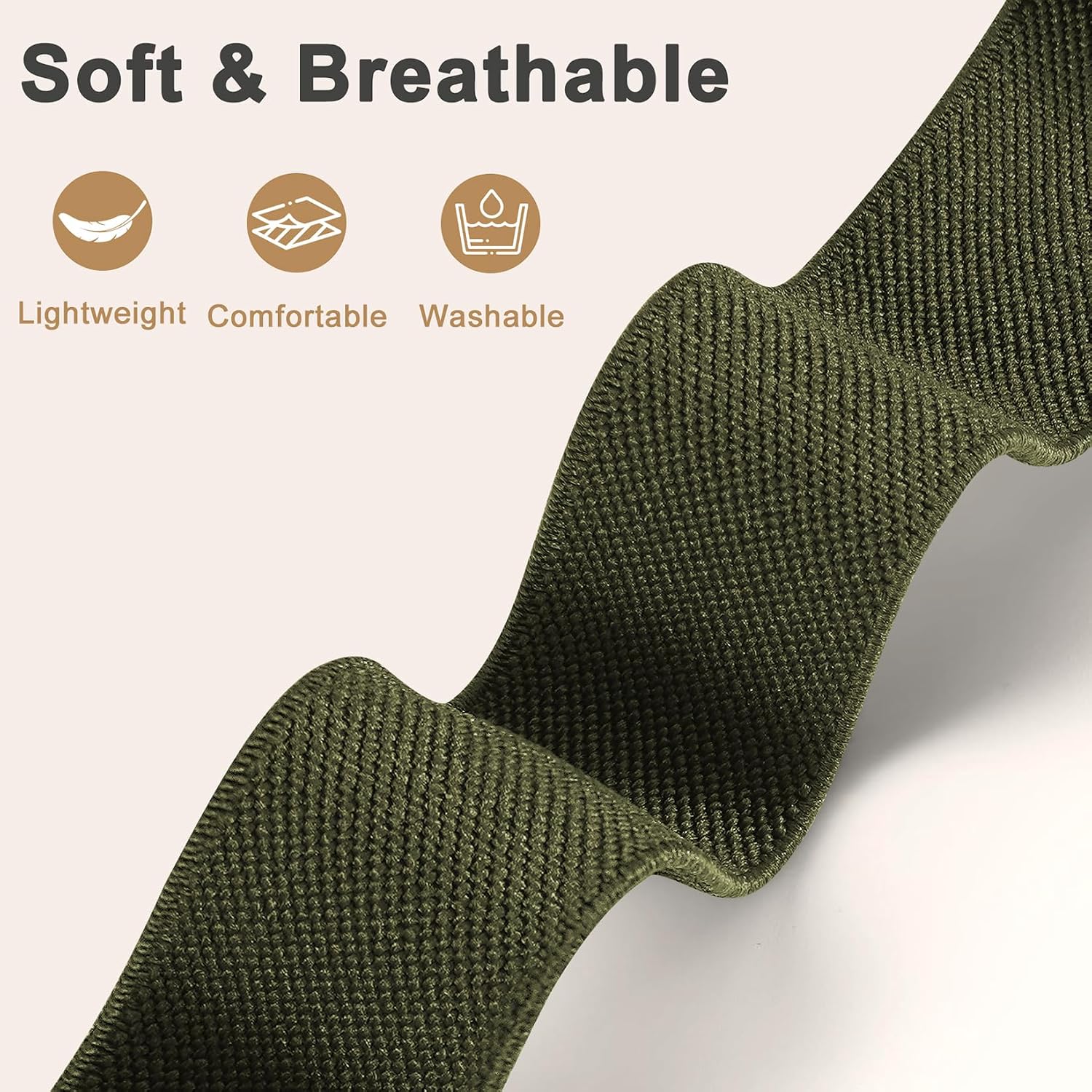 Detalle 2 de Wizvv 3-Pack Elastic Nylon Wristbands for Garmin Venu 2S/3S, Venu 4, Vivoactive 4S, VivoMove 3S, Forerunner 255S/265S (18 mm) – 120–220 mm Wrist Size