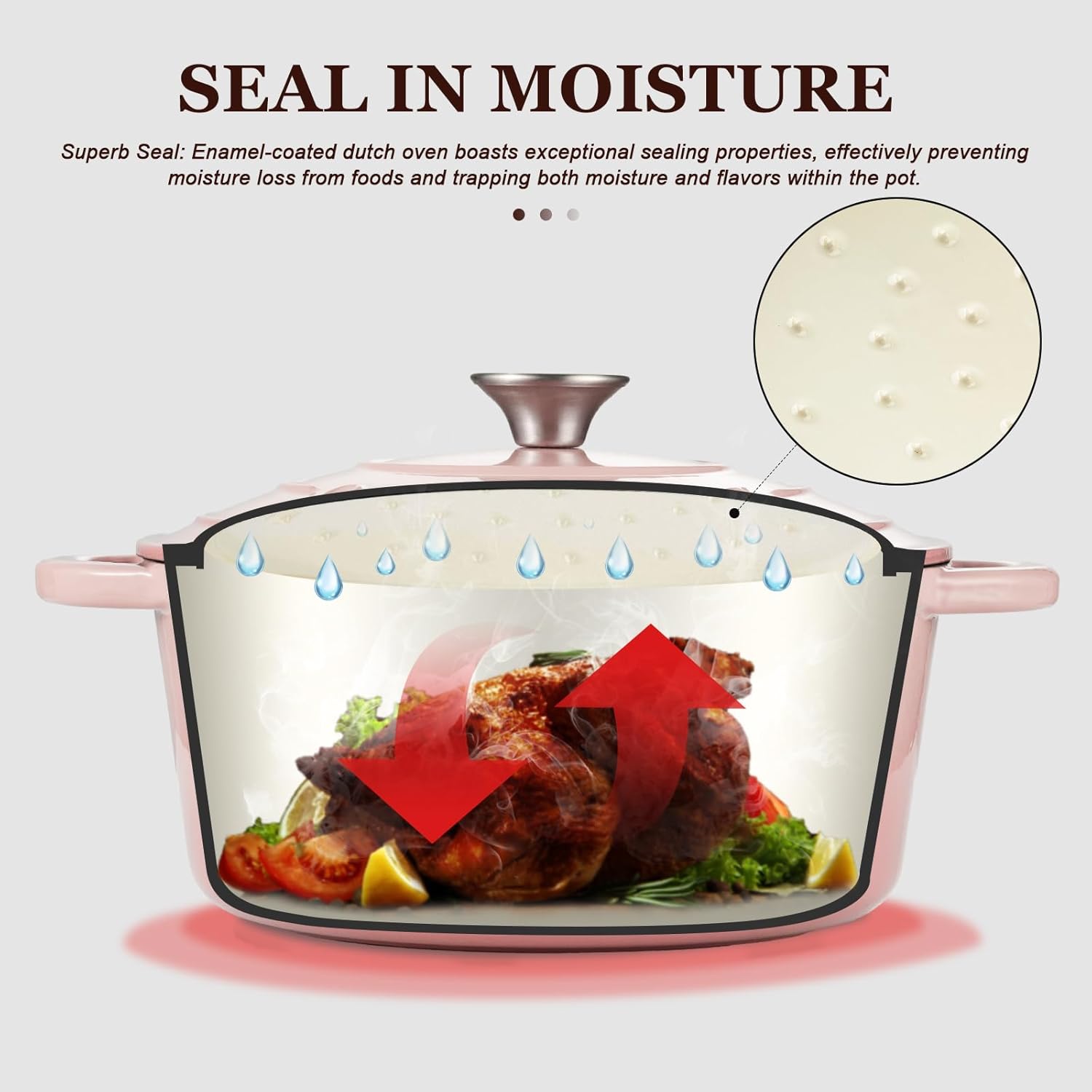 Detalle de Overmont 28cm enamelled cast iron casserole